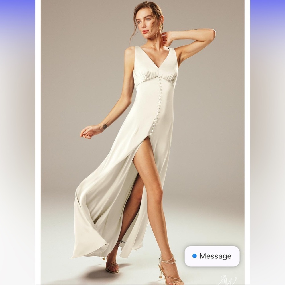“AW BRIDAL” Satin Bridal Gown